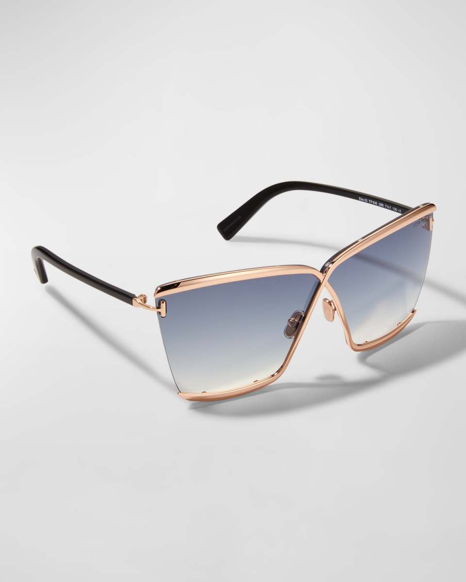 Elle 02 Acetate/Metal Butterfly Sunglasses